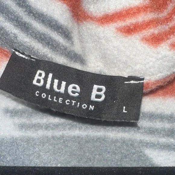 Lg Blue BWomen's Patterned Jacket - Orange, Black, White - Picture 2 of 6